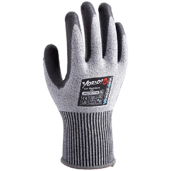 WONDER GRIP 耐切創手袋  YOROI461 黒ウレタン ブラック杢(Lサイズ) 5双価格...