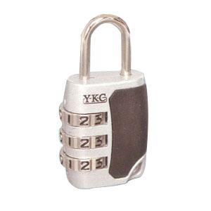 フリーダイヤル錠 23ｍｍ（シルバー／ラバー） 業務用10個セット YKC #240