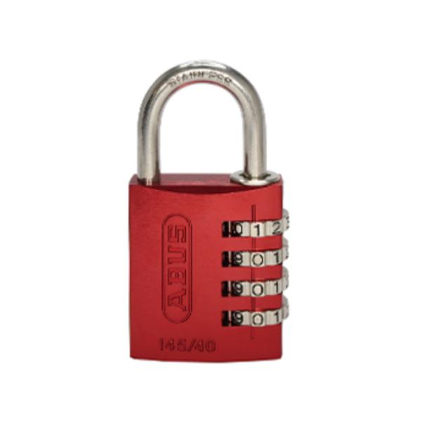 ABUS ナンバー可変式南京錠 145IBシリーズ レッド 取寄品 日本ロックサービス  145IB...