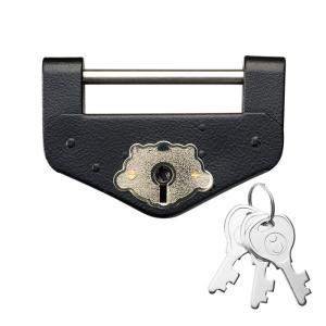 【翌日発送可能】 カギ3本付 エイト倉庫錠 ブラック DL-1 エイト 取寄品 小(4号) 建築金具