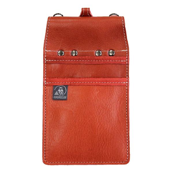 WEB限定 ふくろ倶楽部 PREMIUM オイルヌメ KOBUKUROこぶくろ平型 レッド ふくろ倶...