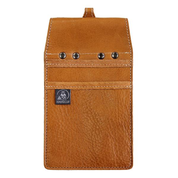 WEB限定 ふくろ倶楽部 PREMIUM オイルヌメ KOBUKUROこぶくろ平型 キャメル ふくろ...