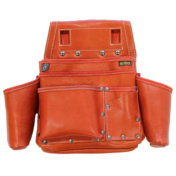 WEB限定 ふくろ倶楽部 PREMIUM ARDEXモデル オイルヌメ 釘袋両ポケット付き レッド ...