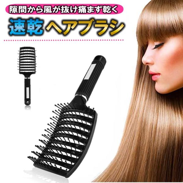 ゆうメール送料無料  速乾DRY ヘアブラシ 美髪ケア ドライヤー ブロー サラサラ 髪 フレックス...