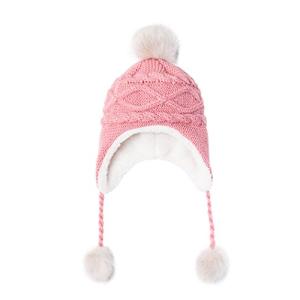 LeafIn ベビー 帽子 ニット帽 キッズ 子供用 帽子 耳あて 防寒帽子 秋冬 ベビー 防寒 ボア ポンポン 男の子 女の