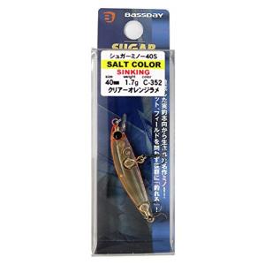 Bassday ミノー シュガーミノー 40S ソルト 40mm 1.7g クリアーオレンジラメ C-352 ルアー