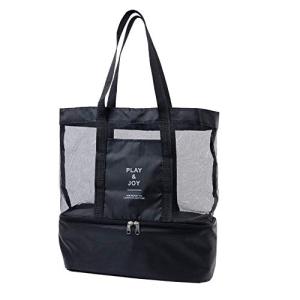 himsyuden メッシュバッグ 手提げ ビーチバッグ 母の日 トートバッグ 海水浴 温泉旅行 着替え収納 ピクニック キ