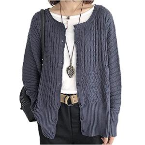 5色展開 羽織 カーディガン ゆったり アウター トップス カジュアル 秋 冬 ネイビー 紺色 ブ