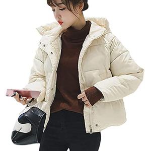 中綿 ショートコート ダウン風 フード付き パーカー アウター こーと 軽量 防寒 ブルゾン パーカー