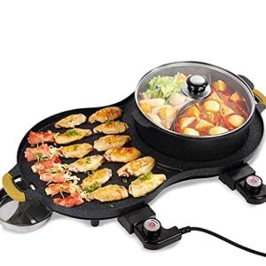 Yongqin 多機能電気グリルオールインワン調理器具パン電気バーベキュー 多機能グリルクッカーノンスティック
