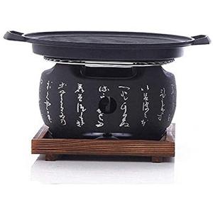 Yongqin ホットポットバーベキュークリエイティブラウンドテキストストーブ日本料理チャコールストーブ和風バ
