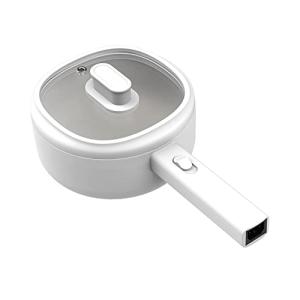 ふた付き1.5Lミニ電気フライパンポータブルノンスティックフライパン急速加熱電気鍋麺調理器旅行/寮用