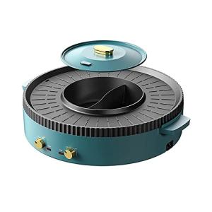 2 in 1電気グリルバーベキューと鍋多機能無煙バーベキューパン 1〜8人用のデュアル温度制御ノンスティッククッカー