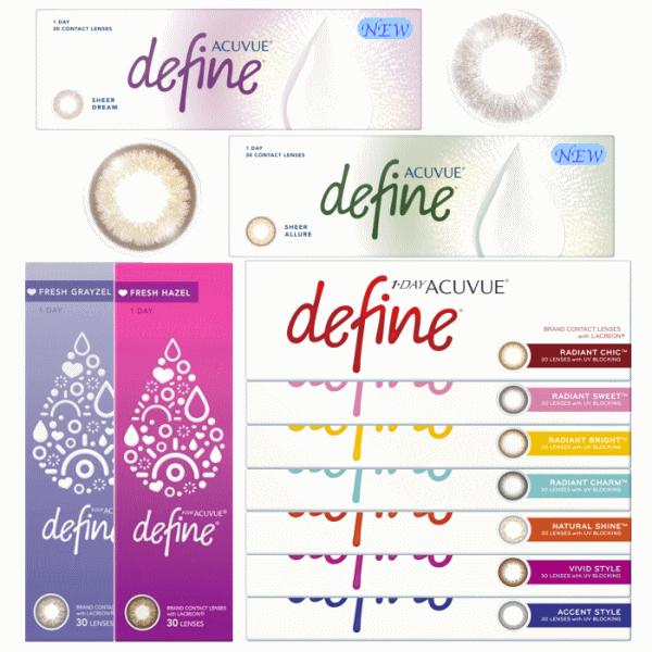 ワンデーアキュビューディファインモイスト コンタクト J&amp;J ワンデーカラコン カラーコンタクトレン...