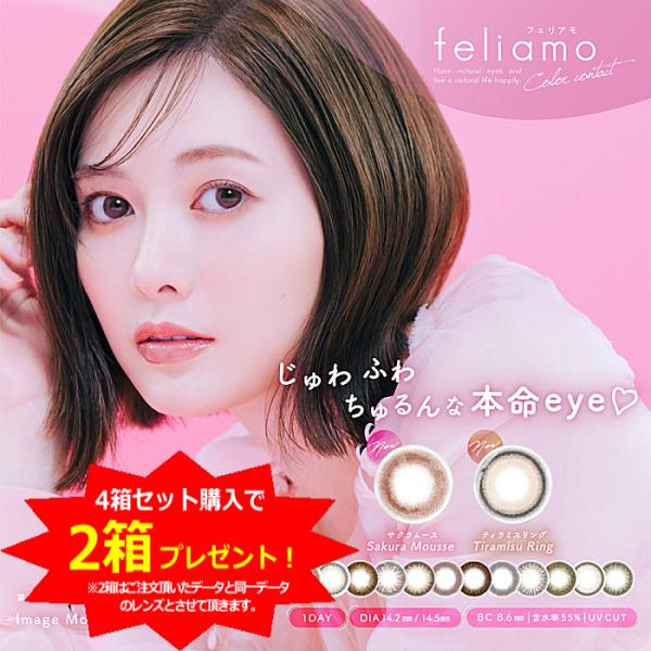 feliamo フェアリアモ 白石麻衣 4箱セット+2箱 ワンデー カラコン コンタクトレンズ 10...