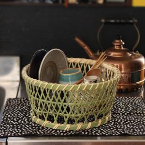 丹波竹細工 真竹 椀かご 楕円型 中 : おまめ - 通販 - Yahoo!ショッピング