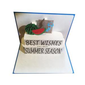 アレンシー手作り工房 暑中見舞い ポップアップグリーティングカード Yahoo ショッピング