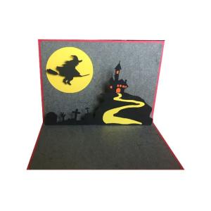 ポップアップグリーティングカード　魔女（ウィッチ）