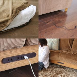 ヴィンテージ風 フローダ LP ソファ ブラウ...の詳細画像2