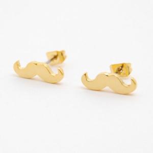 リル ヒゲ スタッドピアス ゴールド Lilou HIGE STUD PIERCE gold / おしゃれ｜arenot