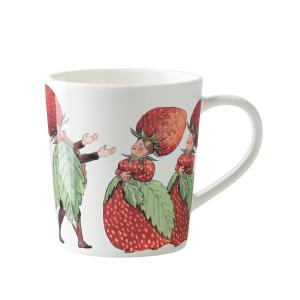 デザインハウスストックホルム エルサベスコフ マグカップ ハンドル付 ストロベリーファミリー Design House Stockholm Elsa MUG WITH HANDLE strawberry family｜arenot