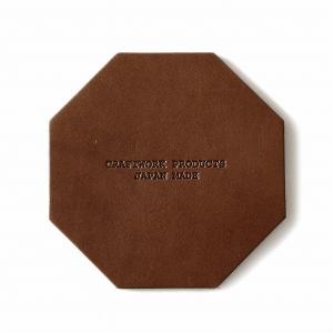 クラフトワーク プロダクツ 栃木レザー オクタゴン コースター キャメル CRAFTWORK PRODUCTS tochigi leather SO OCTAGON COASTER camel / おしゃれ｜arenot