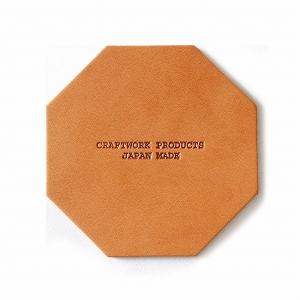 クラフトワーク プロダクツ 栃木レザー オクタゴン コースター ナチュラル CRAFTWORK PRODUCTS tochigi leather SO OCTAGON COASTER natural / おしゃれ｜arenot