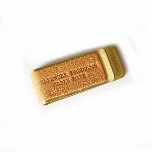 クラフトワーク プロダクツ 栃木レザー ブラス マネークリップ ナチュラル CRAFTWORK PRODUCTS tochigi leather BRASS MONEY CLIP natural / おしゃれ｜arenot