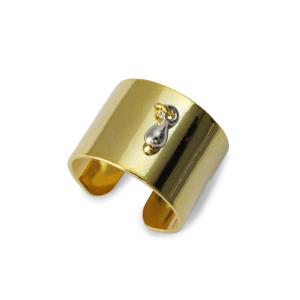 リル プチ ワイド リング ドロップ ゴールド Lilou PETIT WIDE RING drop gold / おしゃれ｜arenot