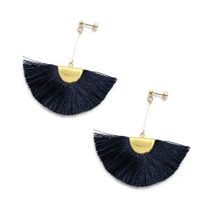 リル ファン タッセル ピアス ネイビー Lilou FAN TASSEL PIERCE navy / おしゃれ｜arenot