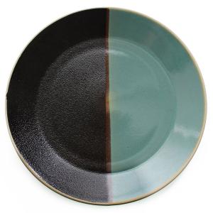 ソーメニーイヤーズ 民藝 洋平皿 大 染分黒青 Φ25×H3cm / 益子焼 so many years MINGEI W-PLATE L SOMEWAKE Φ25×H3cm / おしゃれ