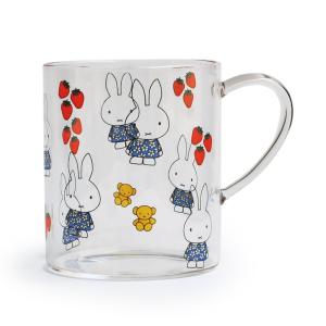 ジェニアル ブルーナ 耐熱グラス マグカップ ミッフィー ストロベリー GENIAL BRUNA HEAT RESISTANT GLASS MUG miffy strawberry / おしゃれ｜arenot