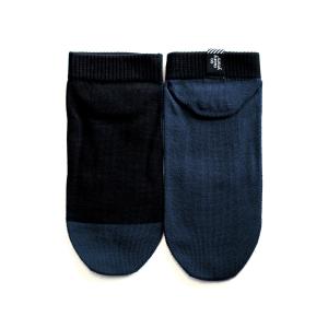 ソーメニーイヤーズ アウトラスト アンクレット ソックス レディース ブラック×ネイビー so many years OUTLAST ANKLET SOCKS 22-24cm black×navy / おしゃれ｜arenot