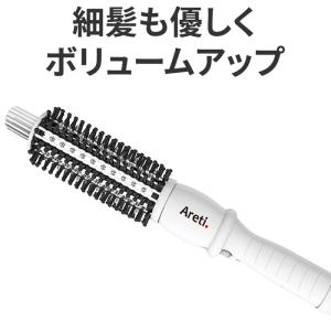 【完売】Areti(アレティ) カール ブラシ ふんわり キープ プロ仕様 ロールブラシ ヘアアイロン ホワイト 白 マイナスイオン 25mm i708A