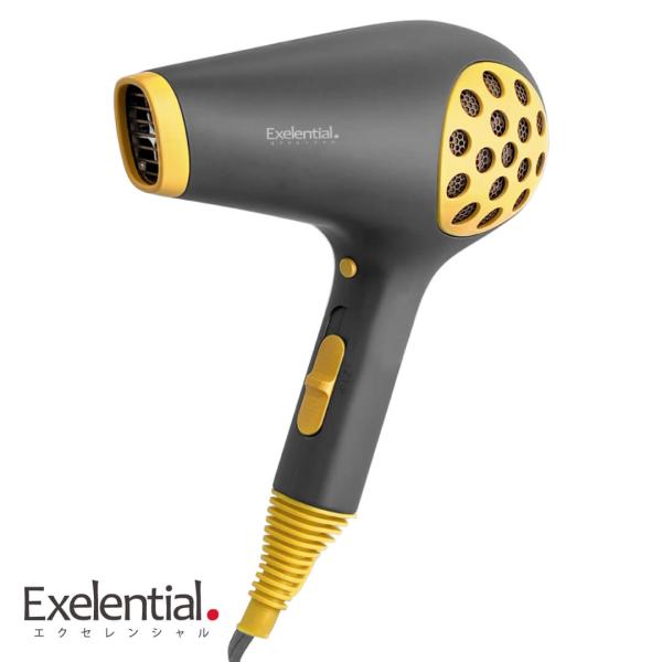ドライヤー Exelential エクセレンシャル マイナスイオン ハンズフリー 大風量 小型 コン...