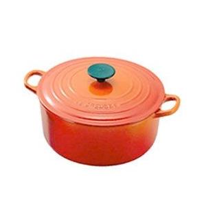 ルクルーゼ（ル・クルーゼ） ココットロンド 2501 24cm オレンジ （LE CREUSET）｜areyakoreya