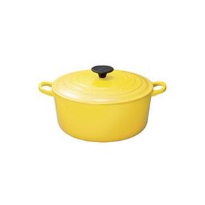 ルクルーゼ（ル・クルーゼ） ココットロンド 22cm レモン （LE CREUSET）｜areyakoreya