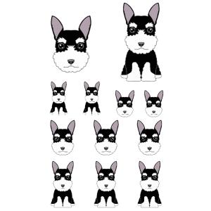 ミニチュア シュナウザー 立ち耳 ファンシータイプ 犬 シール 犬種別 犬のシール グッズ Msu01 Argent 通販 Yahoo ショッピング