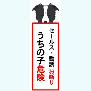 セールスお断りステッカー ボーダーコリー たれ耳 犬