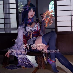 原神 げんしん genshin 稲妻 雷神バアル 雷電将軍（らいでんしょうぐん）コスプレ 衣装 cosplay イベント パーティー コスチューム 変装 仮装 mg091｜argonaute-store