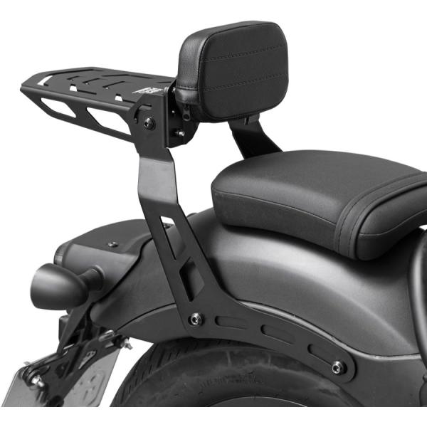 互換品 ホンダ レブル250 レブル500 リアキャリア バックレスト付 高さ調整 ステンレス 荷台...