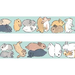 もりやましなこ おやすみうさぎ マスキングテープ 20mm / ウサギ 可愛い 動物 マステ 手帳 デコ パピアプラッツ