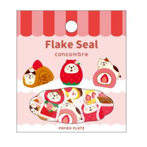コンコンブル いちごケーキフェア フレークシール 54枚入 / concombre マステ素材 手帳 デコ