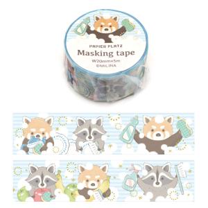 MILINA LOVE ハリネズミ 20mm マスキングテープ / 箔押し マステ 手帳