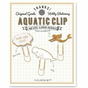 アクアチック クリップ ベルーガ 3Pセット / 可愛い 海洋生物