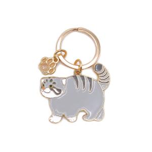マヌルネコ グッズ 猫 キーホルダー おしゃれ 金属 かわいい アニマル