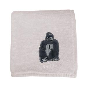 アニマル 刺繍 ハンカチ ゴリラ/動物 ハンドタオル 綿 タオルハンカチの商品画像