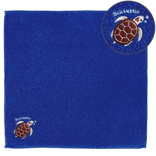Zooto 今治タオル ハンカチ ウミガメ / 海亀 オーガニックコットン 綿100% プチギフト