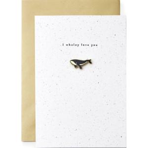 グリーティングカード Whale エナメルピン / クジラ ピンズ メッセージ