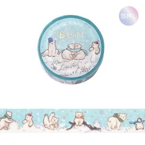 BGM 「世界カフェ紀行・スタンプ」 20mm マスキングテープ / 箔押し
